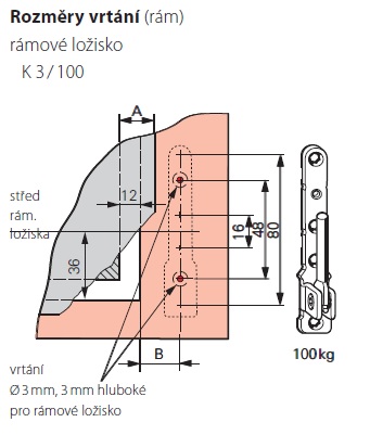 Vrtání - rámové ložisko